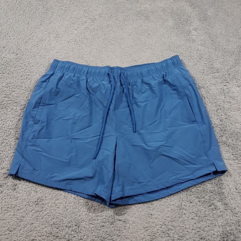 VRST Athletic Shorts Mens Size Large Blue Elastic Waist Lined Gym Workout